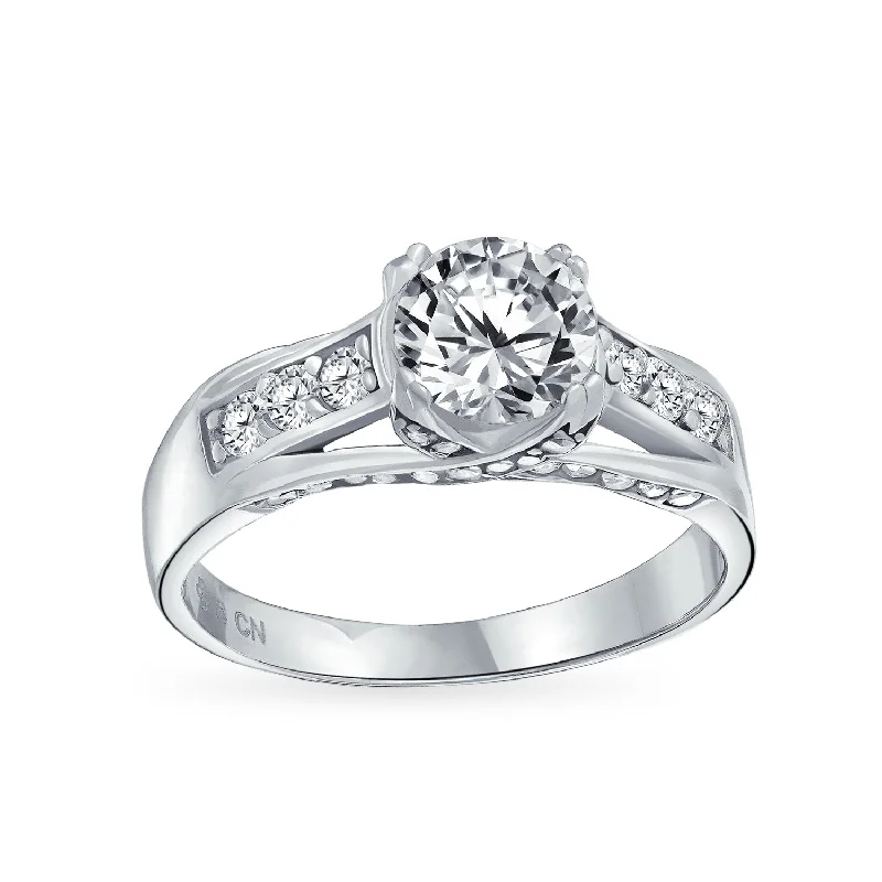 Ladies engagement rings for show-day love -Vintage Style 1CT Oval Halo CZ Infinity Engagement Ring in Sterling Silver