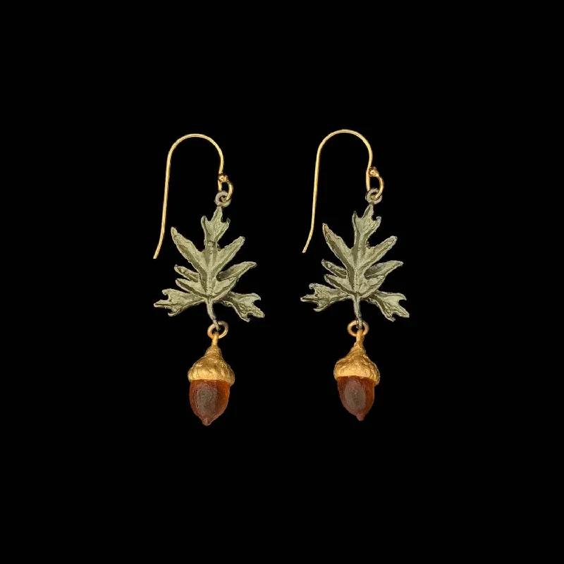 Ladies earrings classic elegance -Pin Oak Earrings - Wire