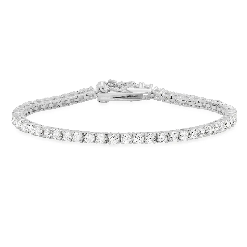 ladies-bohemian-twist-bracelets-3MM TENNIS BRACELET, SILVER BR